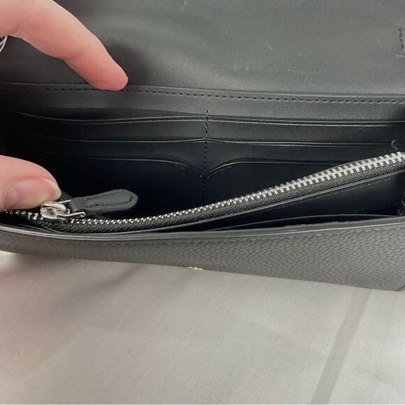 Kate Spade Minnie Mouse Clutch Crossbody Handbag Black Leather New Disney Parks - Picture 7 of 10